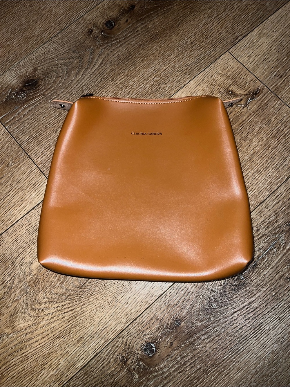 Claudia Canova Light Brown Faux Leather Pouch